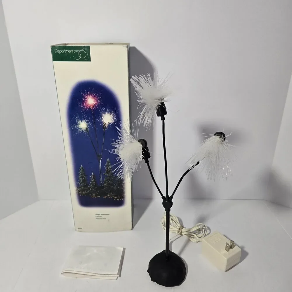 Dept. 56 Village Accessories Fireworks #52727 -Adapter Fiber Optics Lights Sound